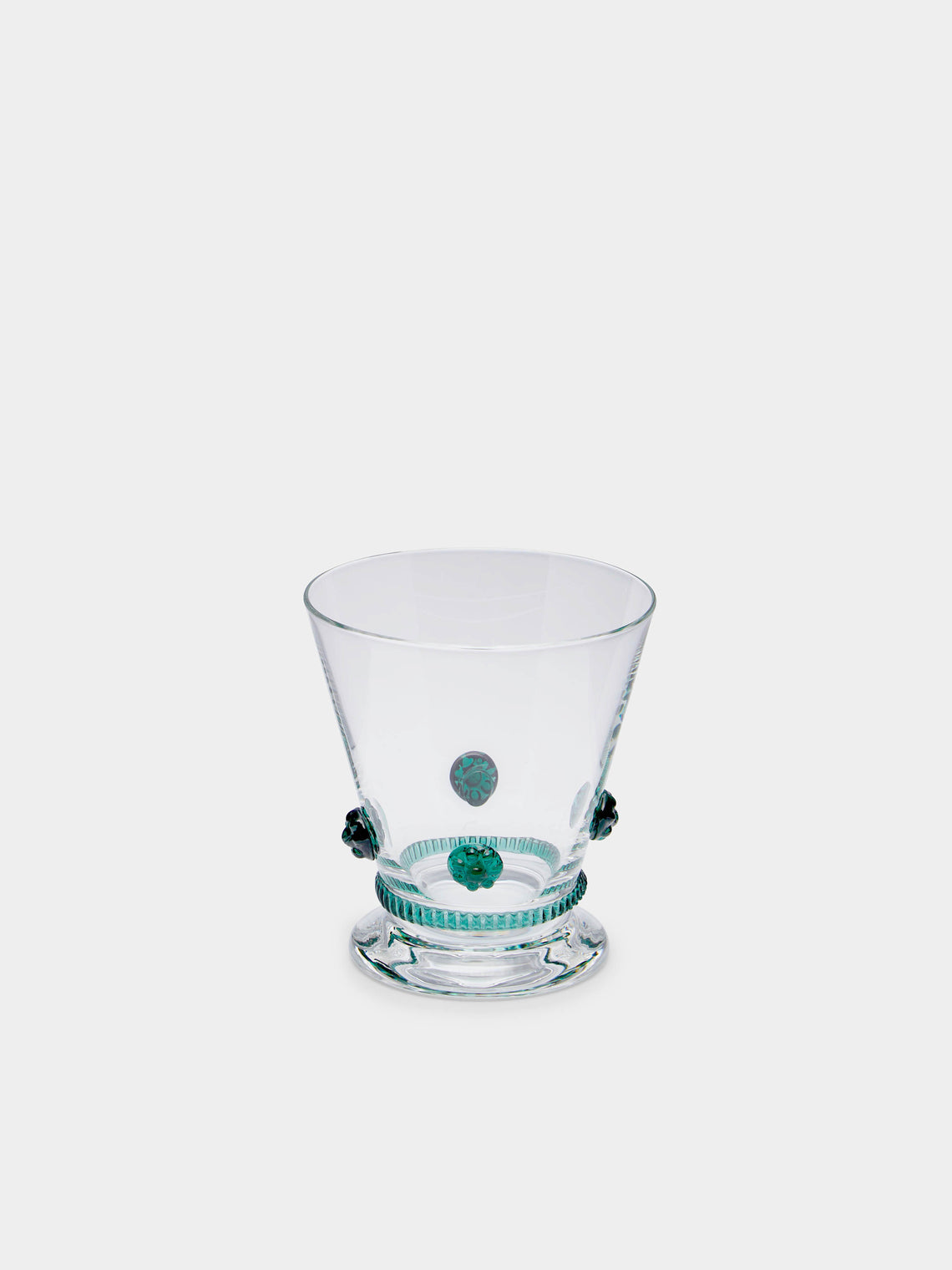 Theresienthal - Bacchus Hand-Blown Crystal Small Wine Glass (Set of 2) - Green - ABASK- 