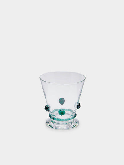 Theresienthal - Bacchus Hand-Blown Crystal Small Wine Glass (Set of 2) - Green - ABASK- 