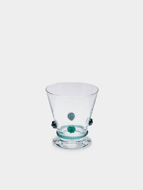 Theresienthal - Bacchus Hand-Blown Crystal Small Wine Glass (Set of 2) - Green - ABASK- 
