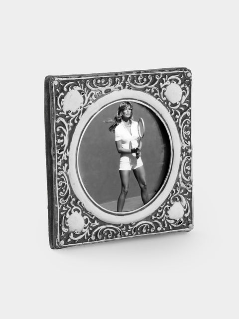 Antique and Vintage - 1903 British Chester Sterling Silver Photo Frame (3") - Silver - ABASK - 
