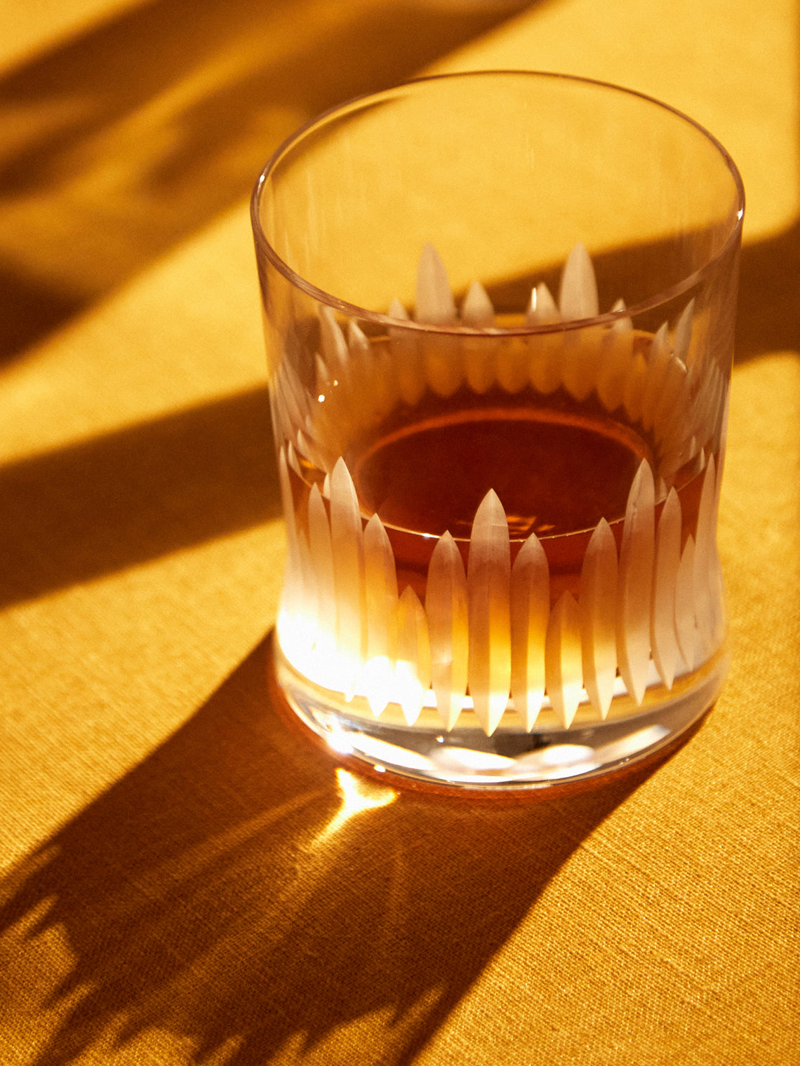 J. Hill's Standard - Martino Gamper Furrow Cut Crystal Whiskey Glass (Set of 2) - Clear - ABASK