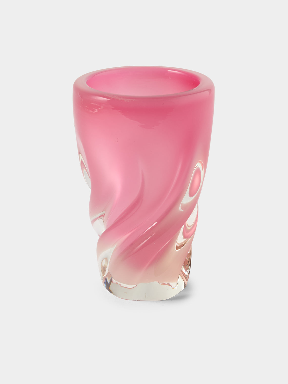 Antique and Vintage - 1970s NasonMoretti Murano Glass Vase (7in/17.5cm) - Pink - ABASK - 