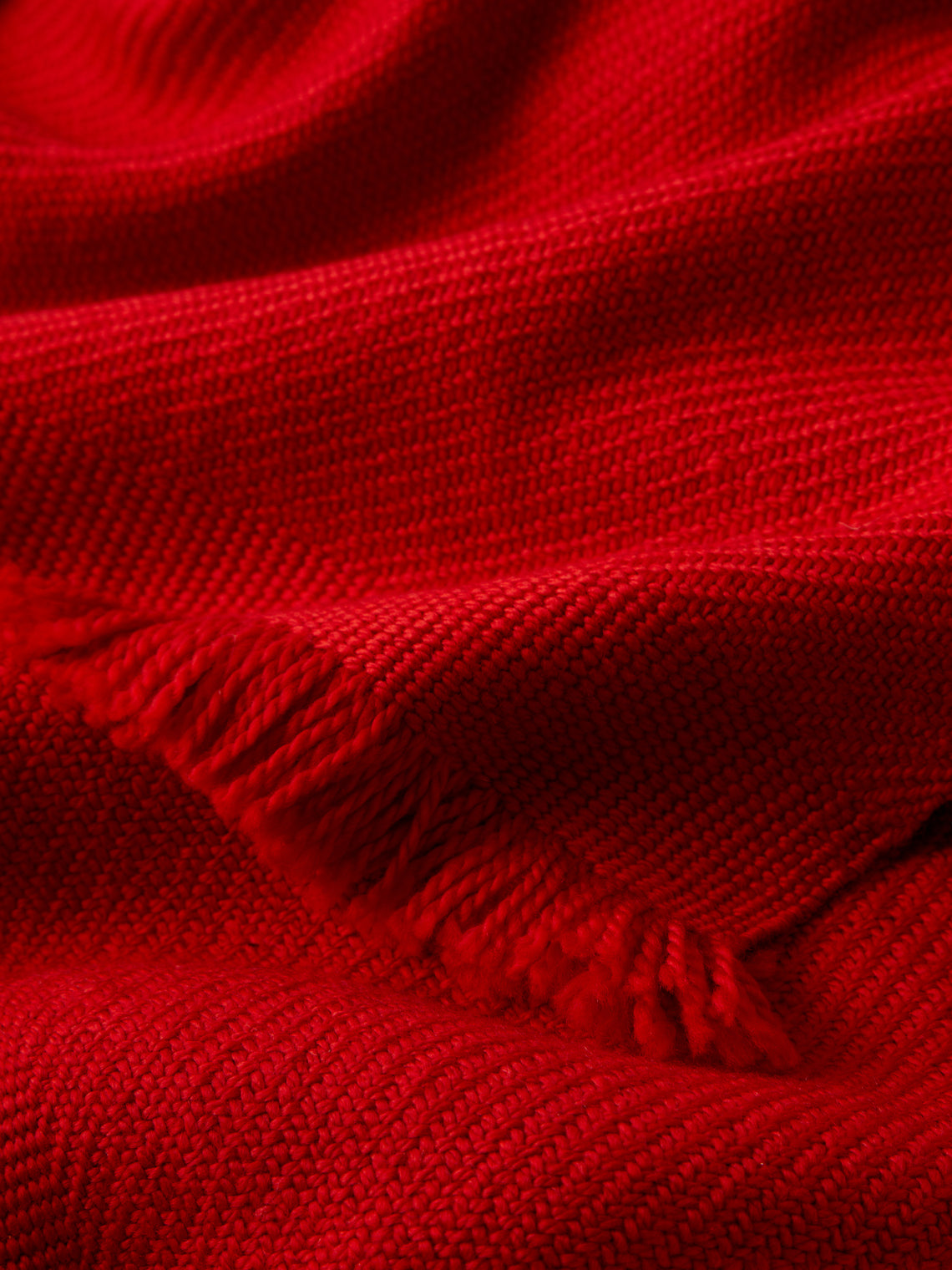 Me & K - Merino Wool and Cashmere King-Size Blanket (106in/2.7m) - Red - ABASK