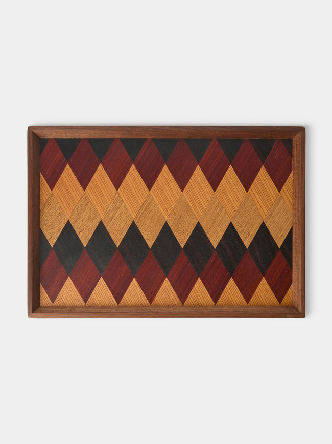 Mori Kougei - Poke Marquetry Wood Tray (15in/38.5cm) - Multiple - ABASK - 