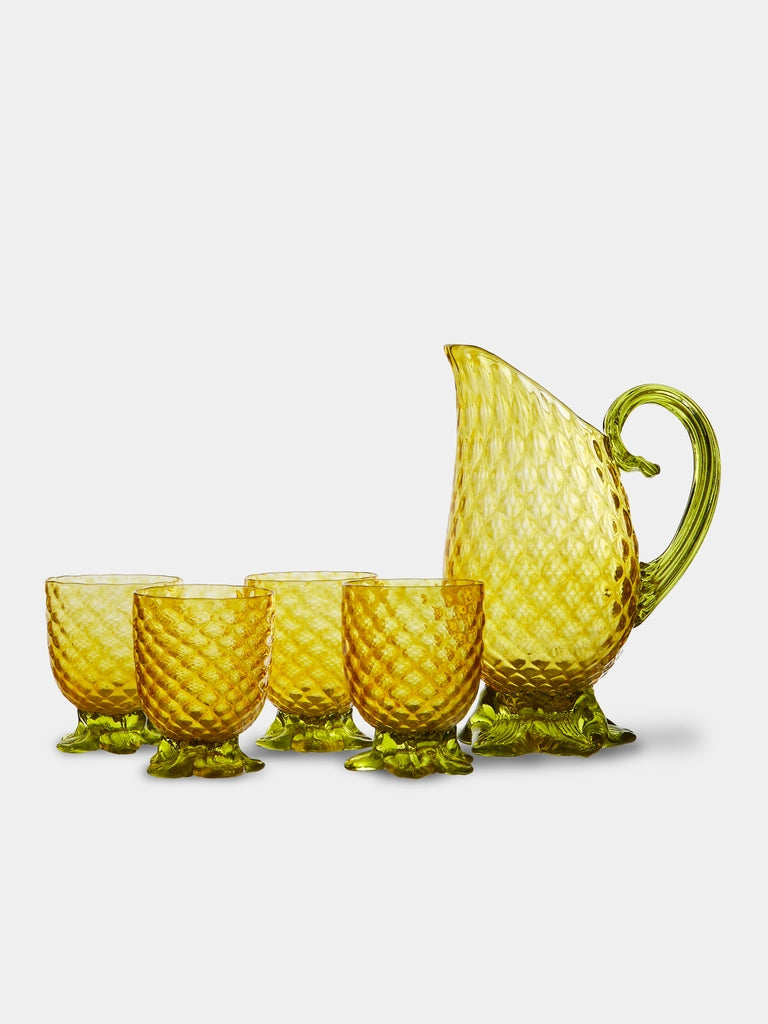 Andrew Iannazzi - Pineapple Hand-Blown Glass Collection - Yellow - ABASK