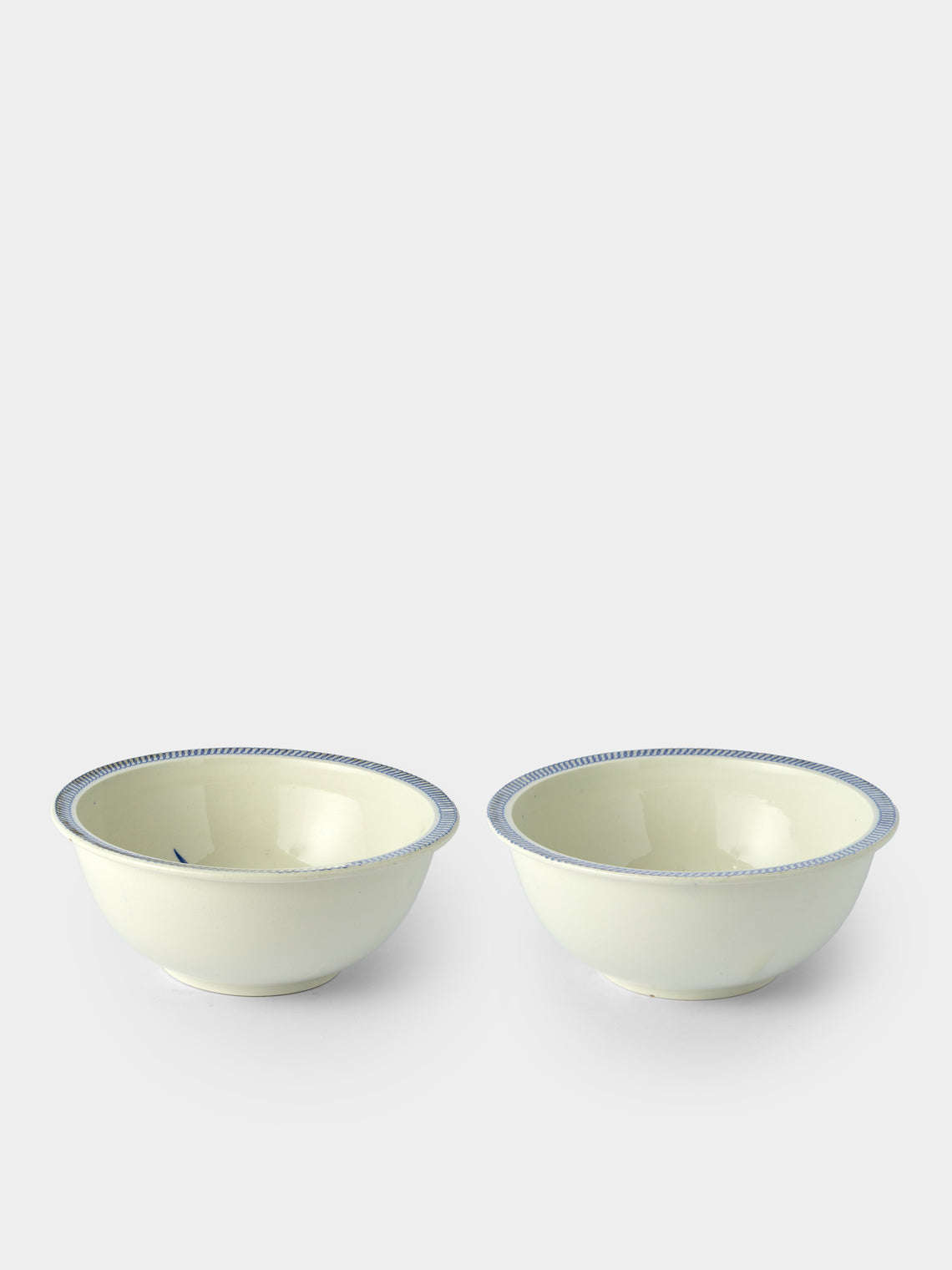 Antique and Vintage - 1805-1815 Wedgwood Ceramic Ice Pails (Set of 2) - White - ABASK