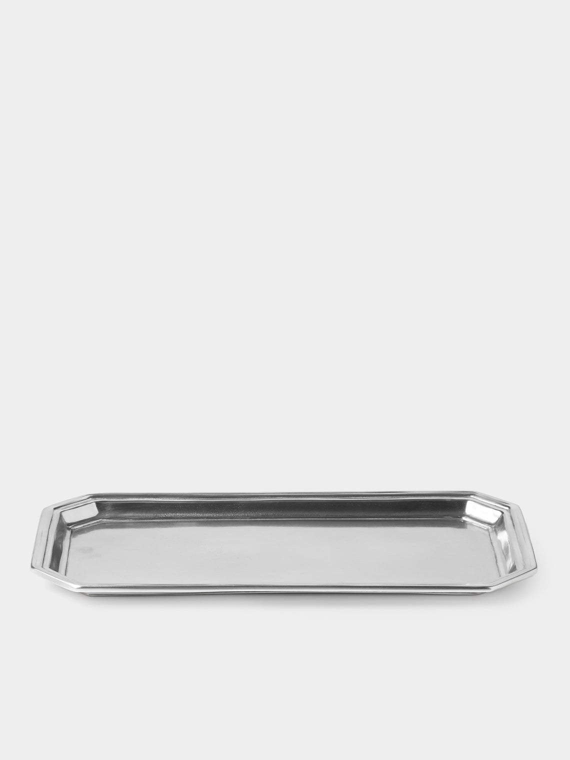 Cosi Tabellini - Dolomiti Pewter Vanity Tray (16in/41cm) - Silver - ABASK