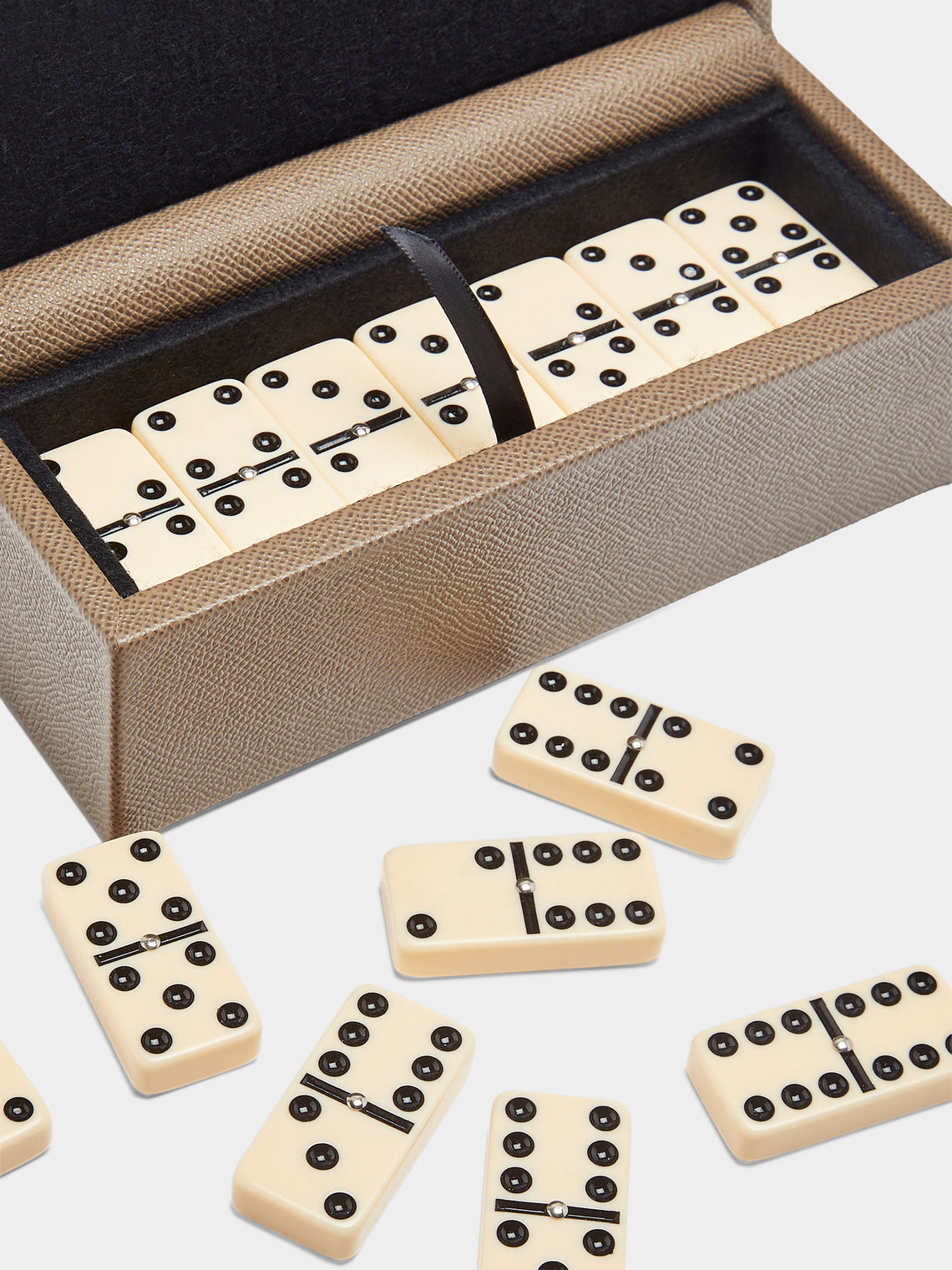 Geoffrey Parker - Leather Dominoes Set - Brown - ABASK