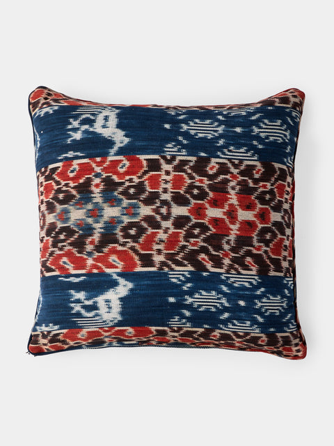 R Collective - Handwoven Ikat Cotton Cushion (19.5in/50cm) - Multiple - ABASK - 