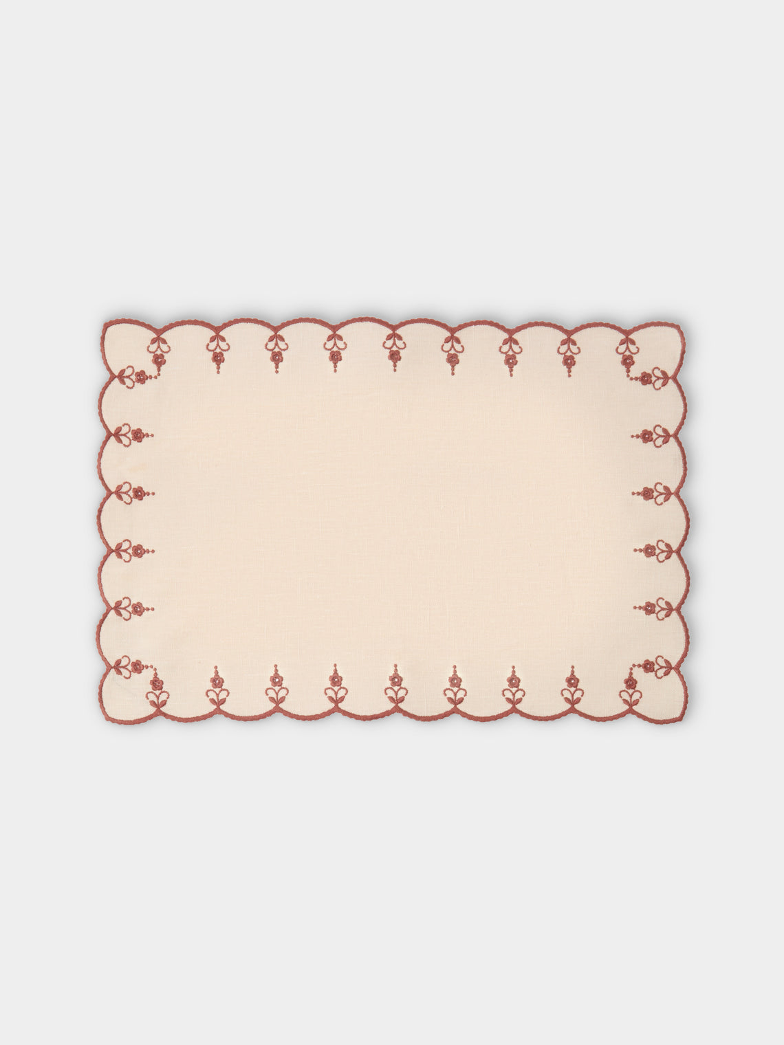 Borgo delle Tovaglie - Carlotta Embroiderd Linen Placemats (Set of 4) - Ivory - ABASK - 