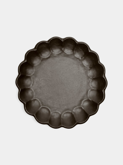 Kaneko Kohyo - Rinka Ceramic Dinner Plates (Set of 4) - Black - ABASK - 