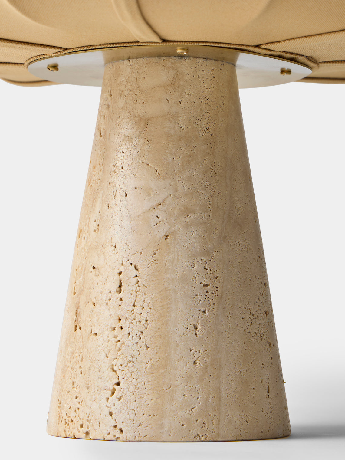 Zavadski - Andorra Art Deco Stone and Fabric Table Lamp - Cream - ABASK