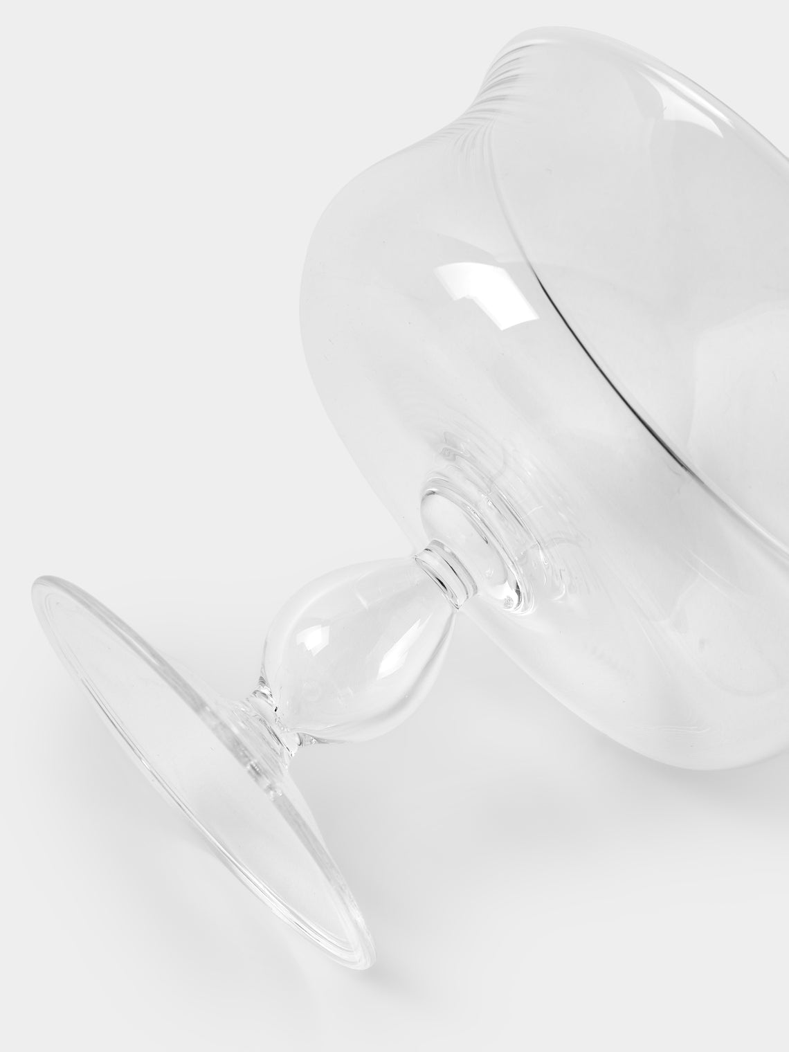 Yali Glass - Hand-Blown Murano Glass Ice Cream Sundae Serving Bowl - Clear - ABASK
