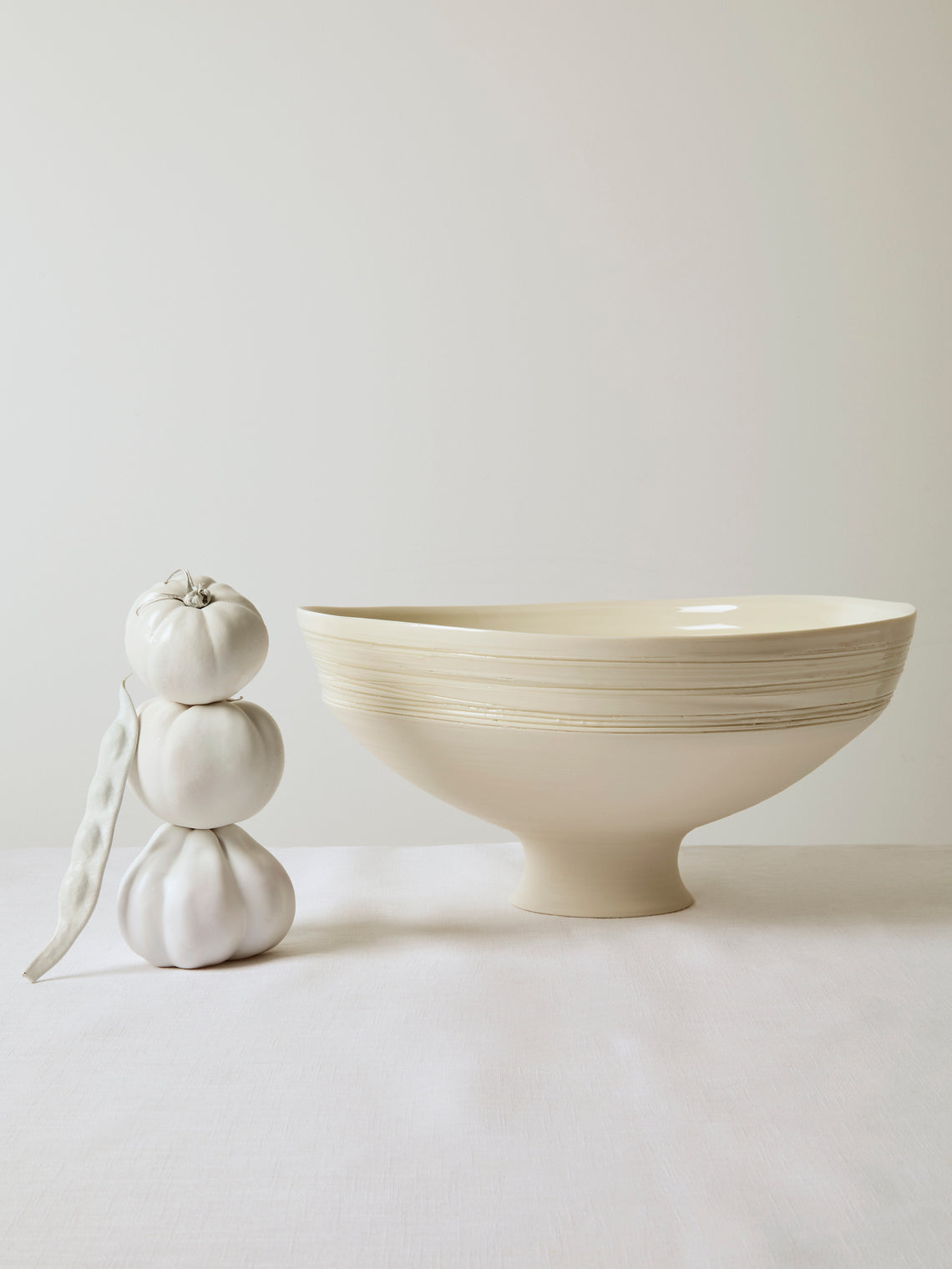 Johanne Coker - No. 2 Hand-Thrown Porcelain Bowl - White - ABASK