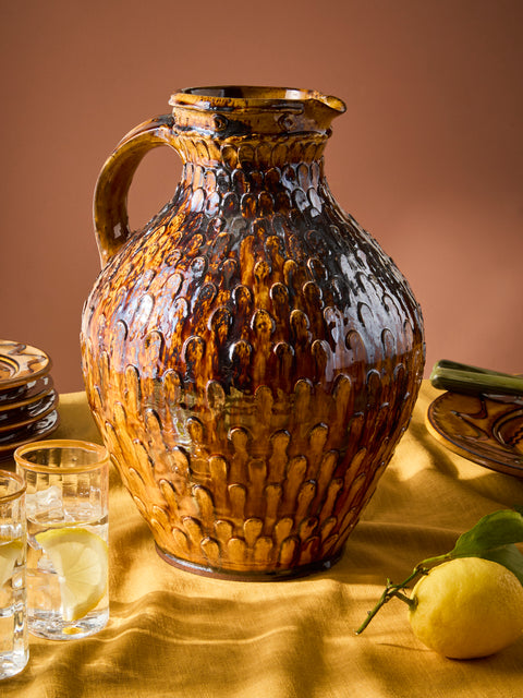 Fitch & McAndrew - Pellet Slipware Jug - Brown - ABASK