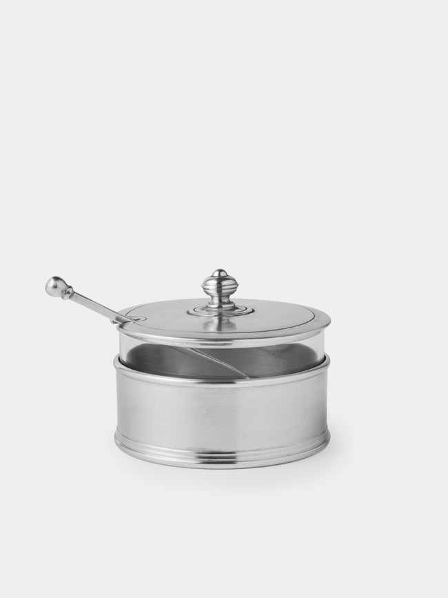 Cosi Tabellini - Genova Pewter Parmesan Dish with Spoon - Silver - ABASK - 