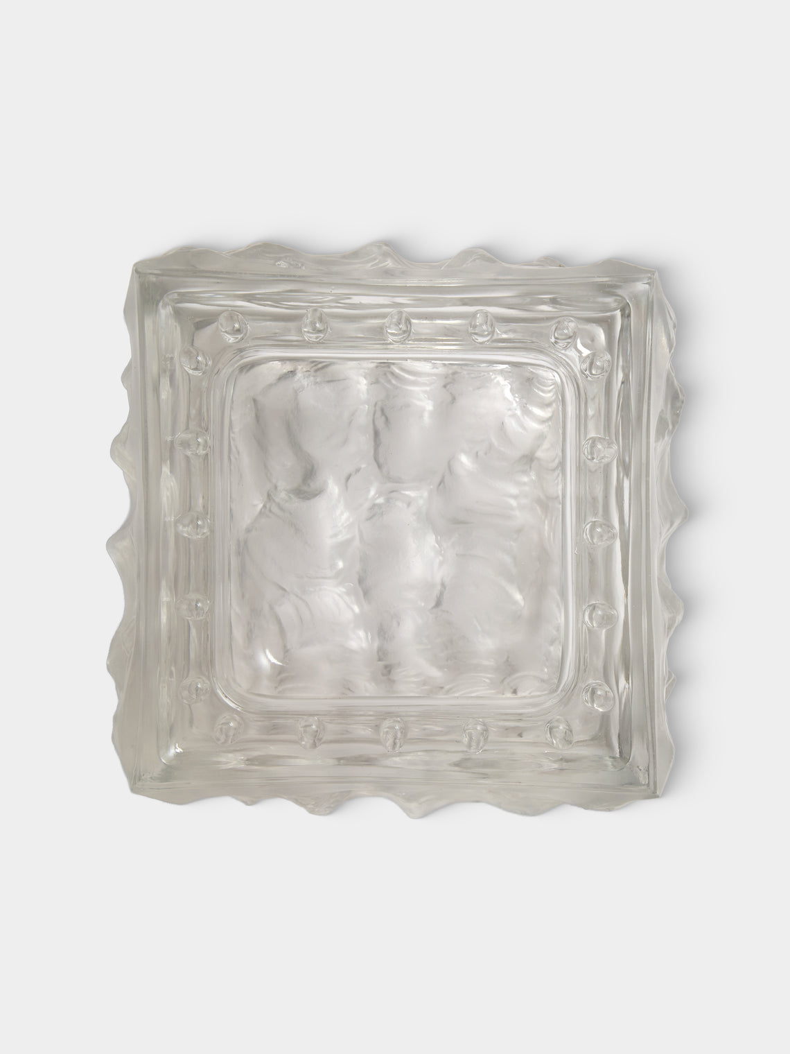 Antique and Vintage - Mid-Century Murano Glass Ashtray - Clear - ABASK