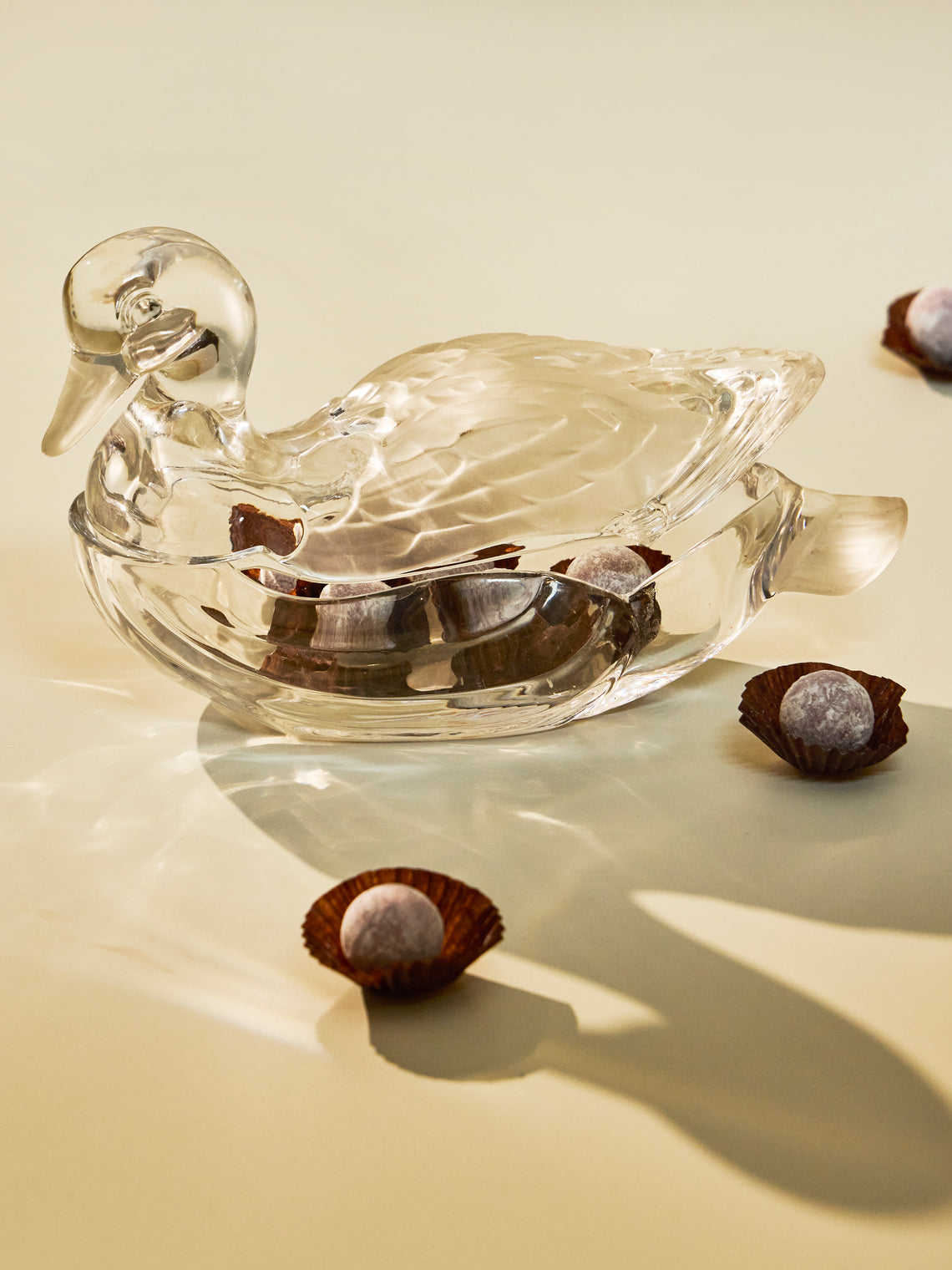 Antique and Vintage - 1930s Lalique Crystal Duck - Clear - ABASK