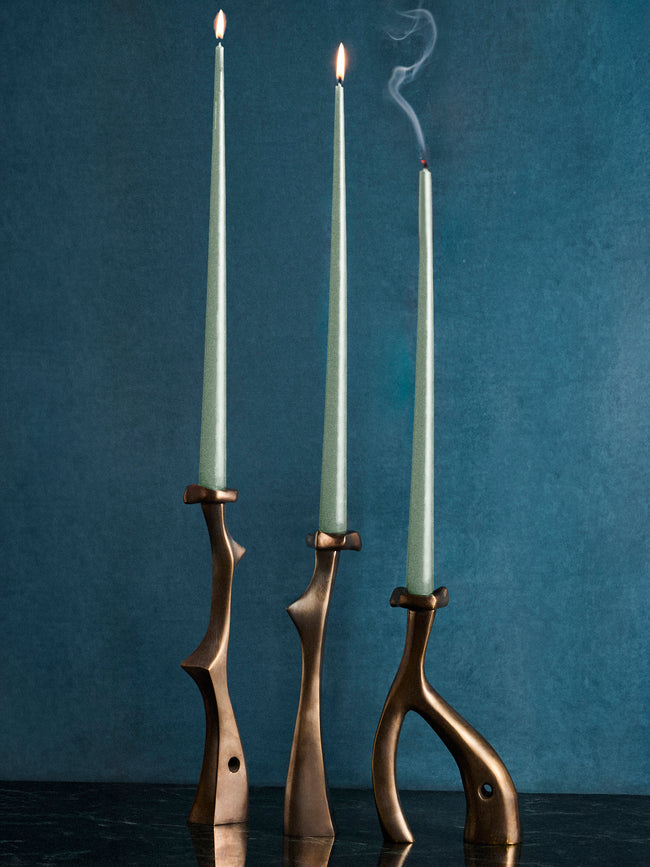 Shaha Raphael - Coven 02 Hand-Cast Brass Candle Holder - Brown - ABASK