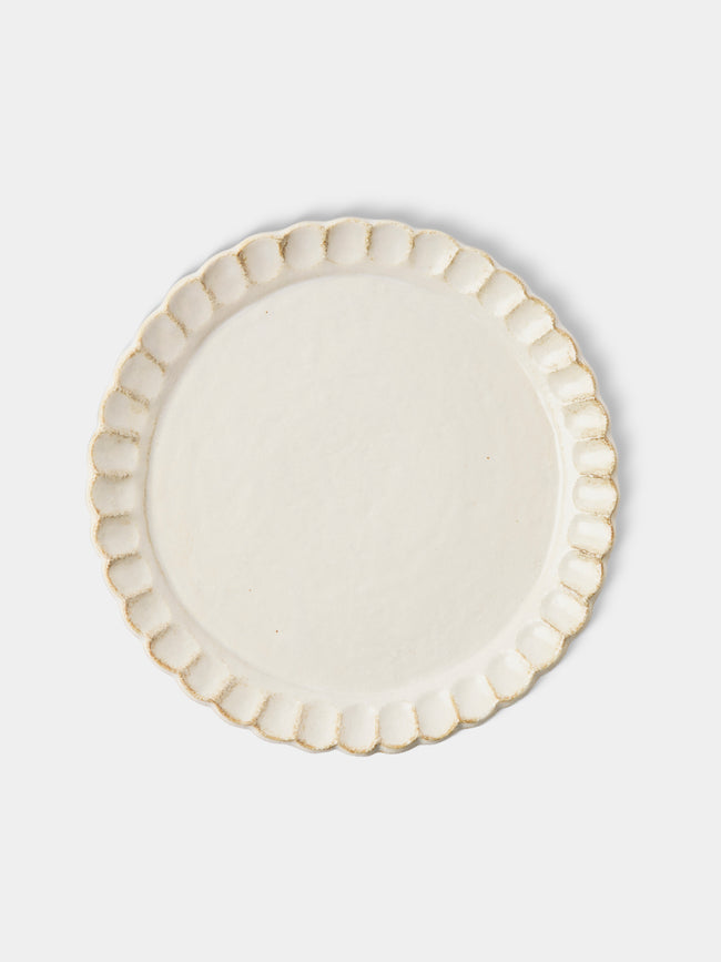 Kaneko Kohyo - Coco Ceramic Dinner Plates – 10.5in/27cm (Set of 4) - White - ABASK - 