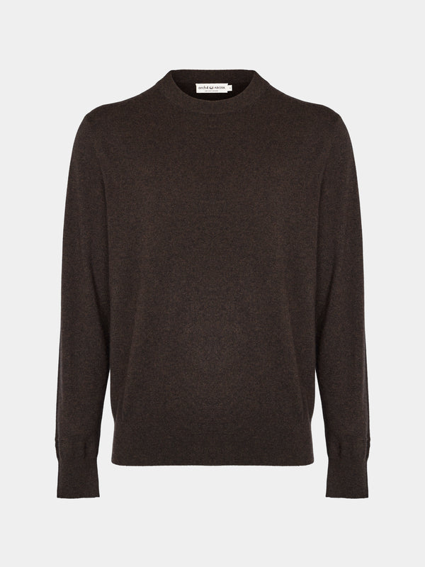 Arch4 - Bene Baby Goat Cashmere Crew-Neck Sweater | Size: M - Brown - ABASK - 