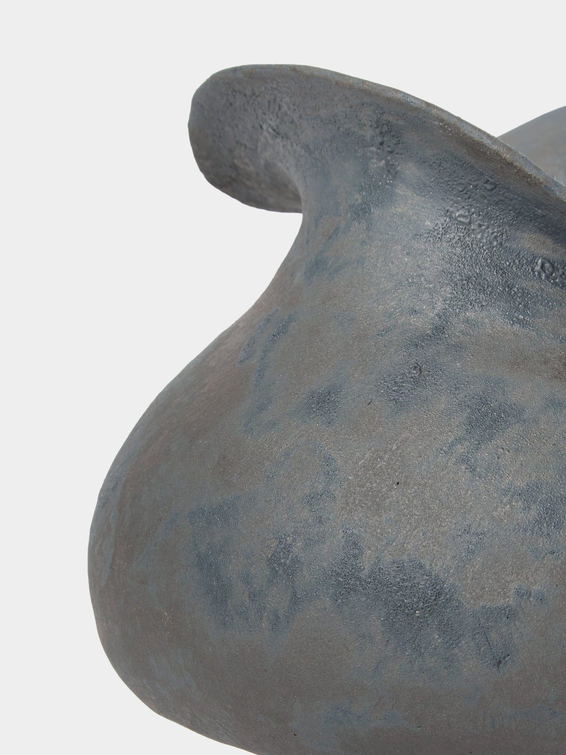 By Raffaella - Adelina Hand-Coiled Stoneware Vase (8in/20cm) - Gray - ABASK