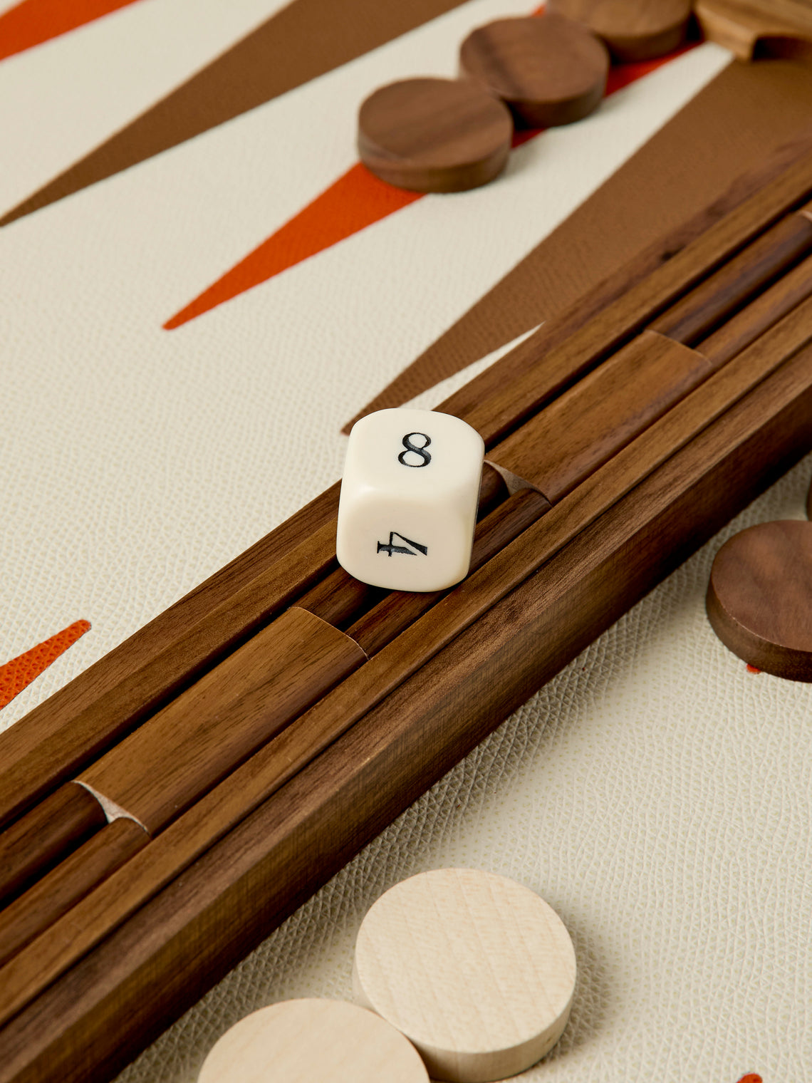 Giobagnara - Leather Backgammon Set - Orange - ABASK