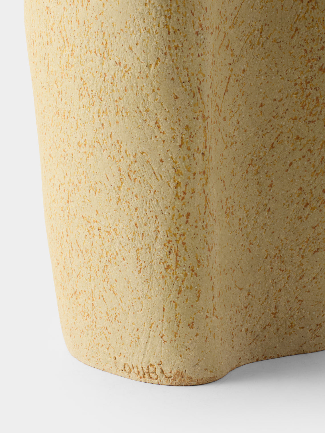 Linda Ouhbi - No. 2 Hand-Built Stoneware Vase (18in/46cm) - Beige - ABASK