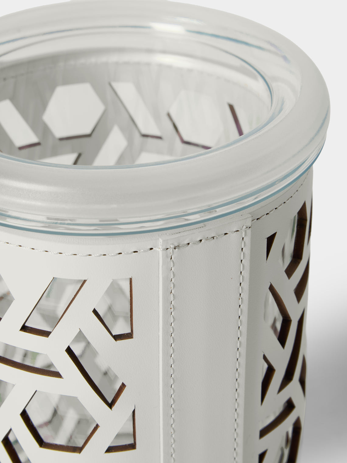 RUDI - Stelvio Leather Thermal Bottle Cooler - White - ABASK