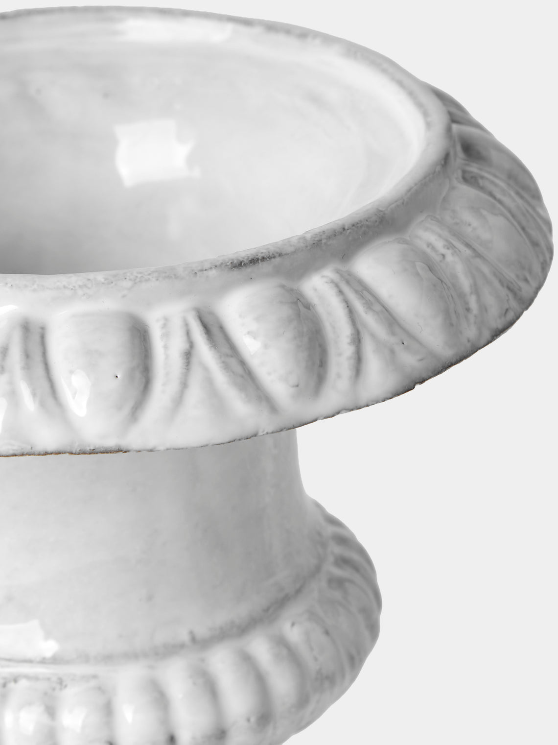 Astier de Villatte - Villa Médicis Hand-Glazed Ceramic Vase (8in/20cm) - White - ABASK