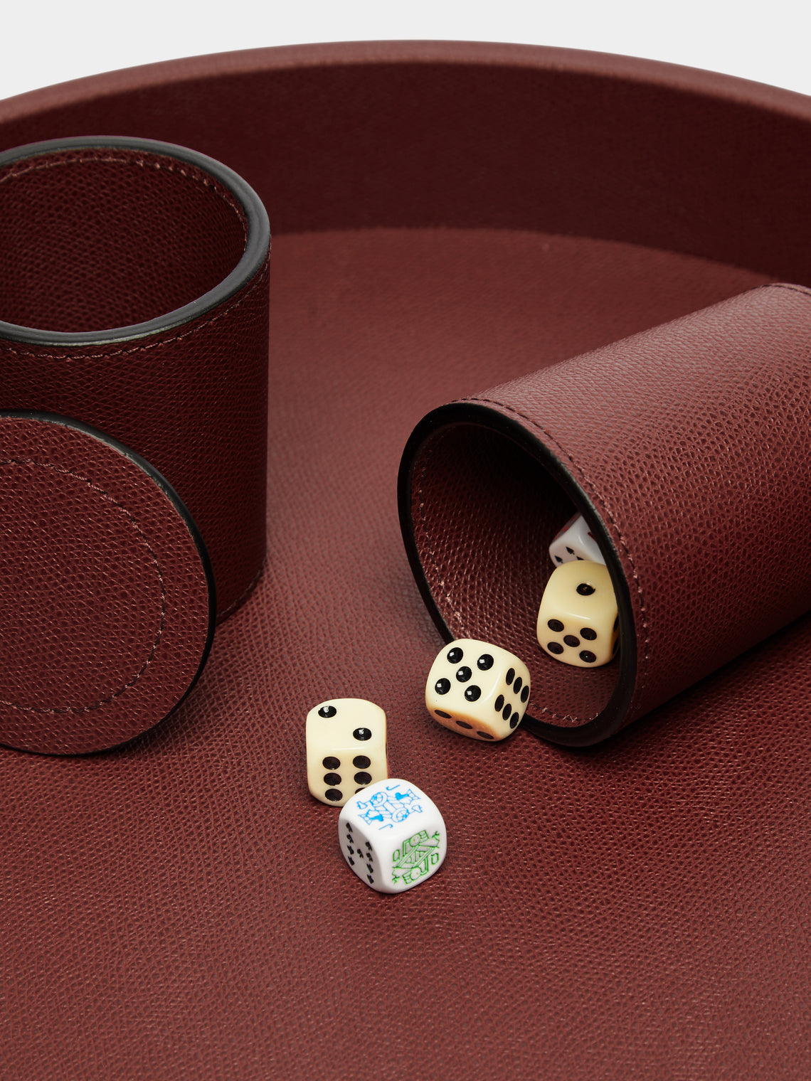Giobagnara - Arena Leather Dice Set - Burgundy - ABASK