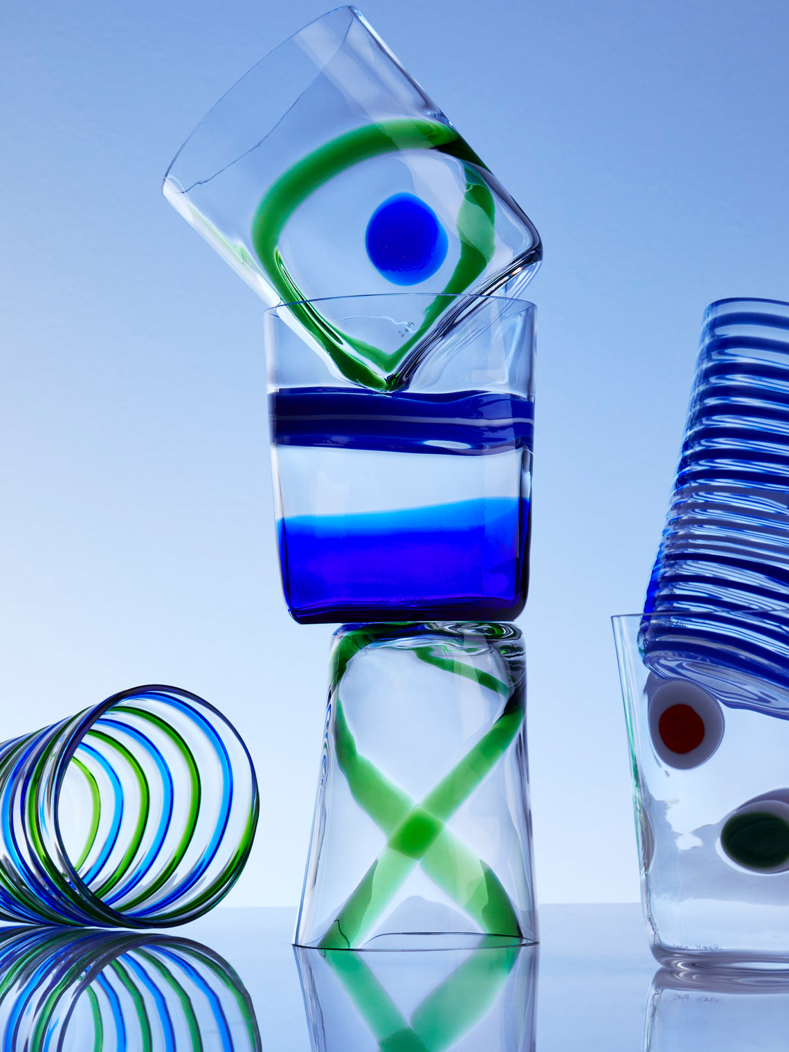 Carlo Moretti - Bora Hand-Blown Murano Glass Tumblers (Set of 6) - Multiple - ABASK