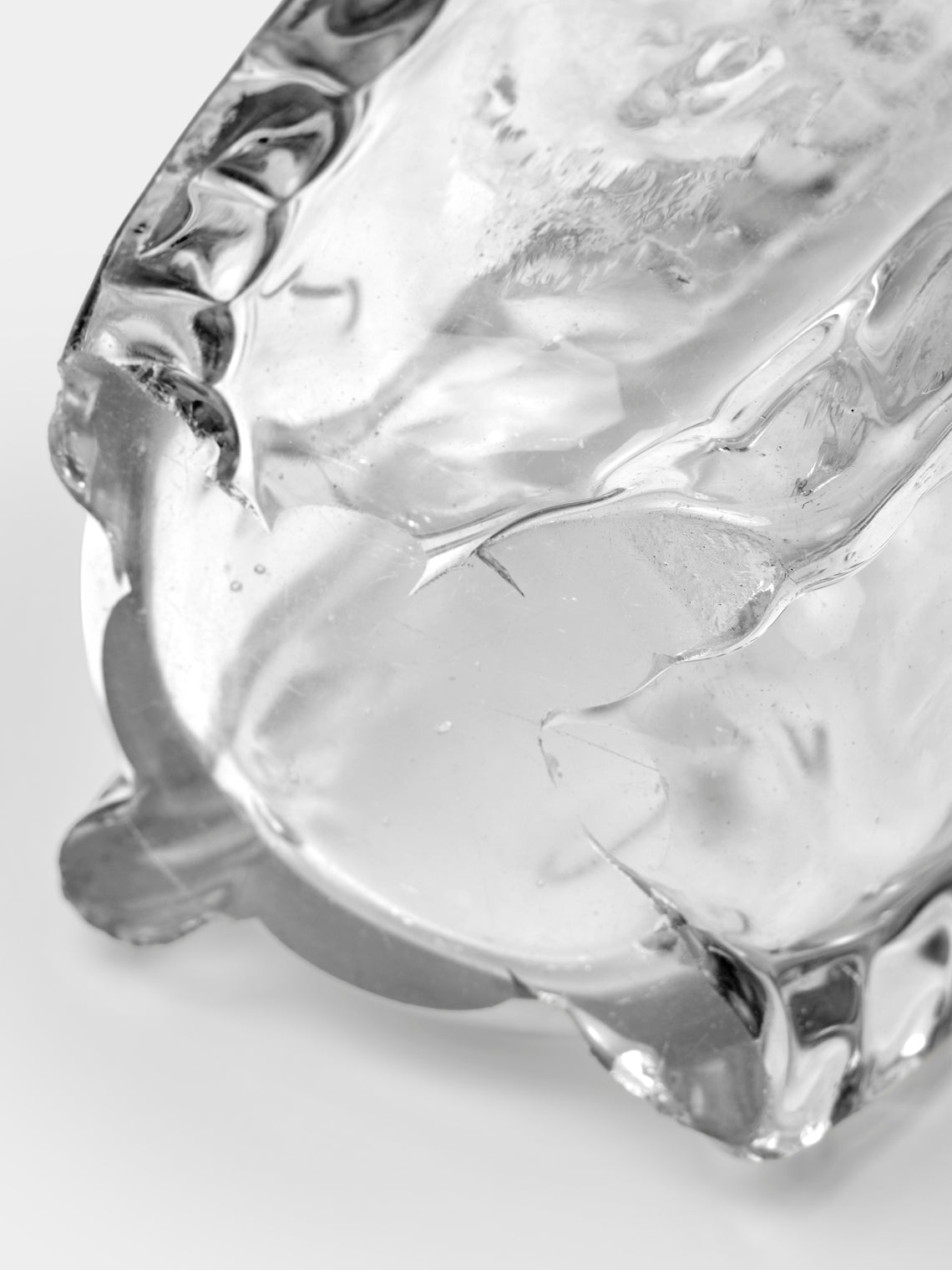 Antique and Vintage - 1930s Flavio Poli for Seguso Vetri d'Arte Glass Vase (15in/38cm) - Clear - ABASK