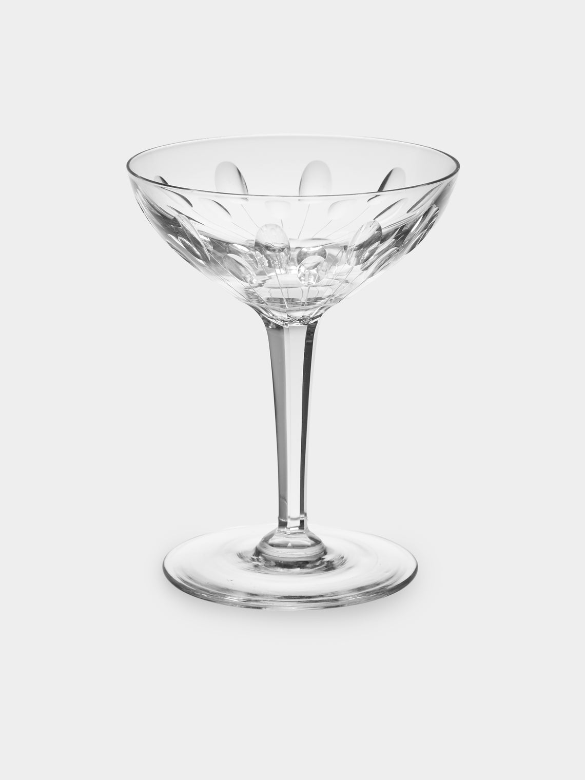 Antique and Vintage - 1960s Val Saint Lambert Crystal Champagne Coupes (Set of 15) - Clear - ABASK - 