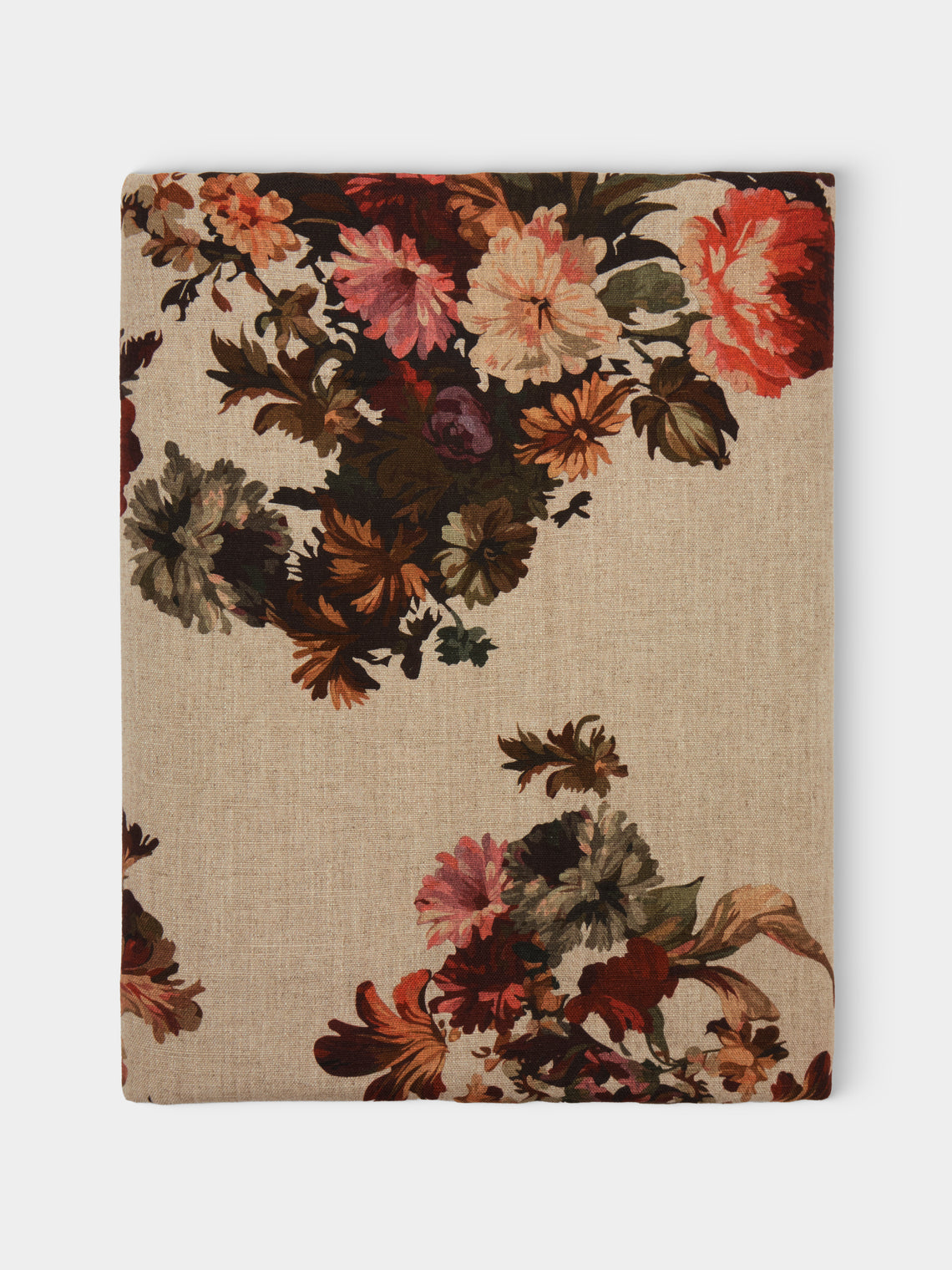 Borgo delle Tovaglie - Amalfi Embroidered Linen Rectangular Tablecloth (156.5in/4m) - Natural - ABASK - 