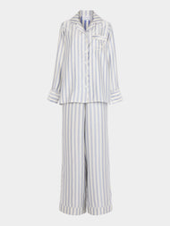 Thierry Colson - The Albertine Silk Pajama Set - Blue - ABASK - 