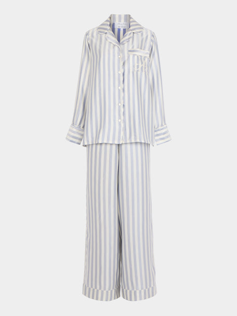 Thierry Colson - The Albertine Silk Pajama Set - Blue - ABASK - 