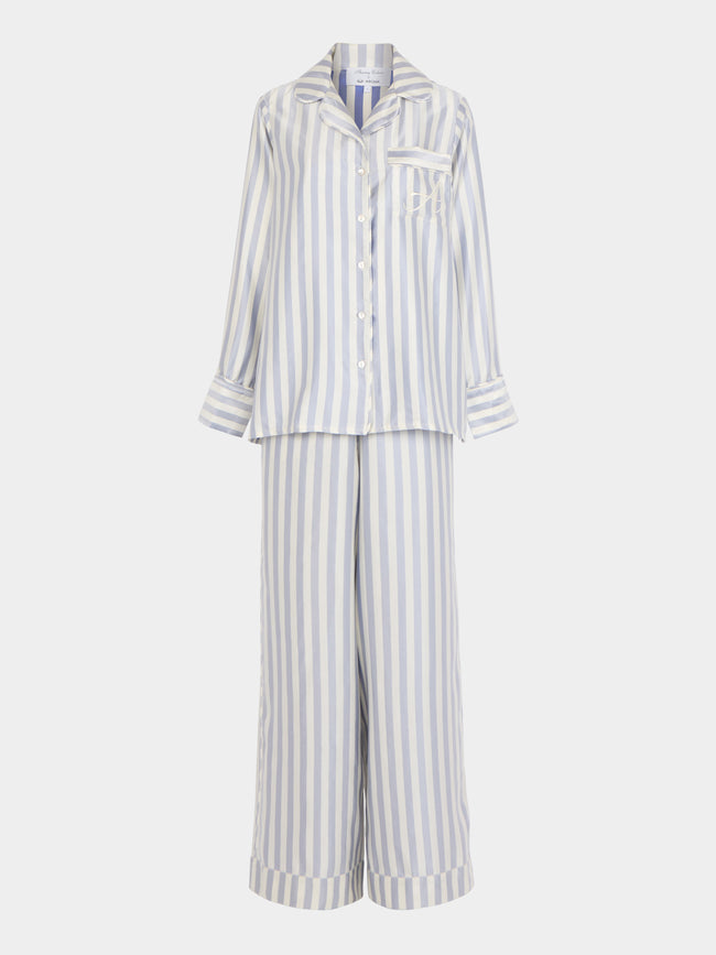 Thierry Colson - The Albertine Silk Pajama Set - Blue - ABASK - 