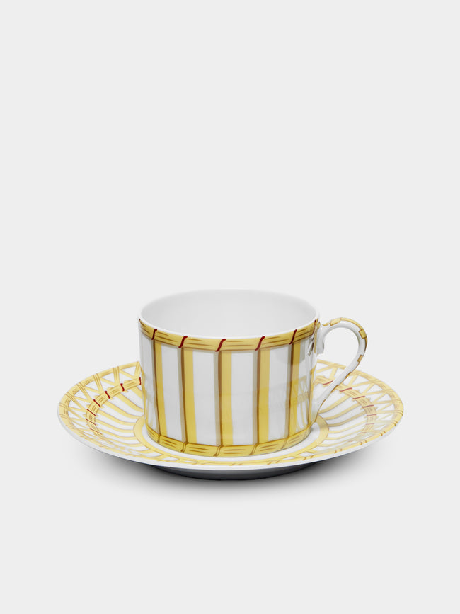 Pinto Paris - Vannerie Cottage Porcelain Teacup and Saucer -  - ABASK - 