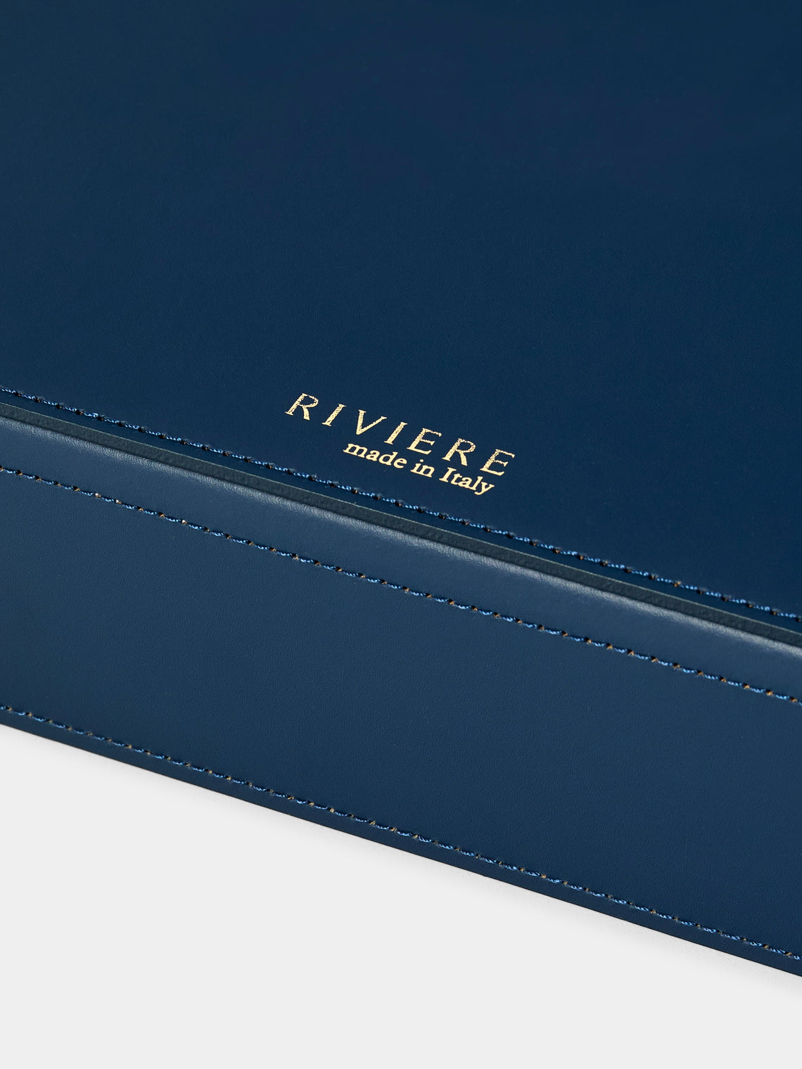 Riviere - Barcelona Water-Resistant Leather Tray (25in/63.5cm) - Navy - ABASK