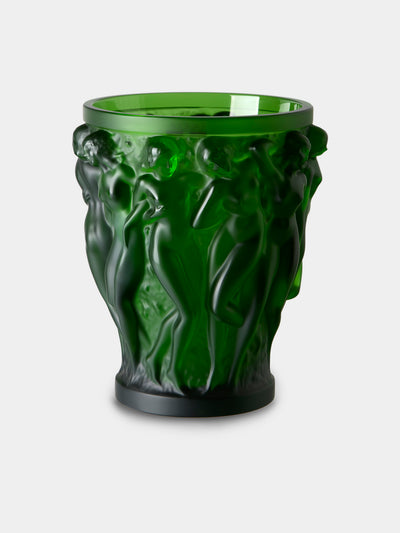 Lalique - Bacchantes Crystal Vase (9.5in/24.5cm) - Green - ABASK - 