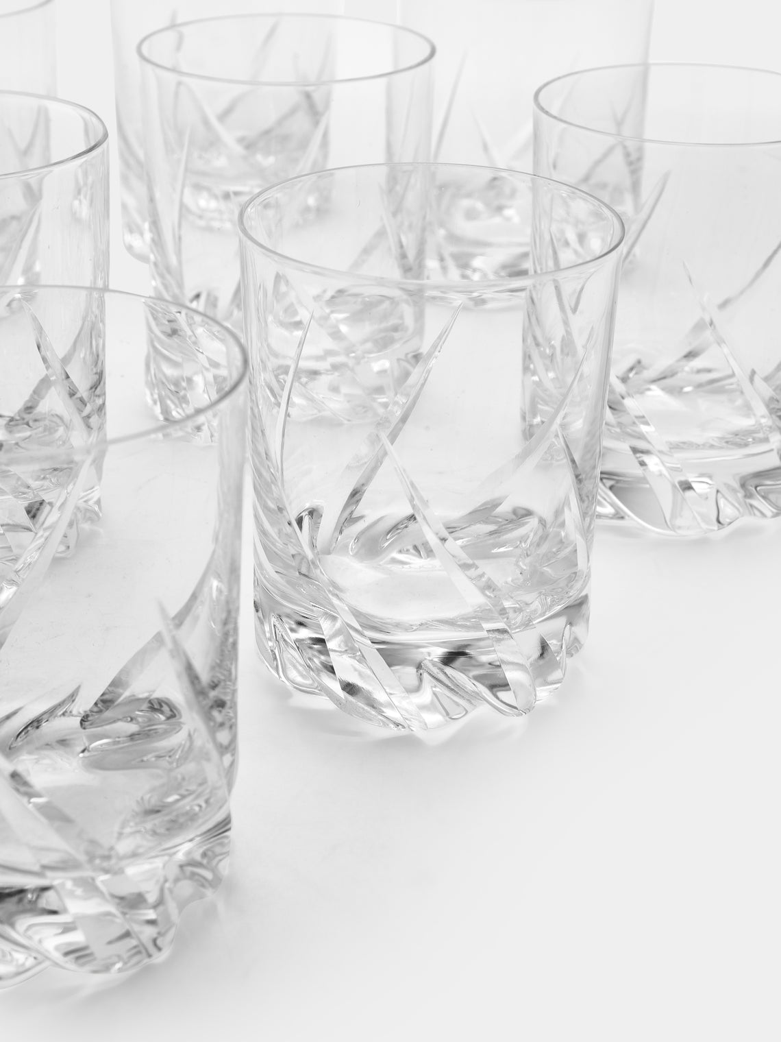 Antique and Vintage - 1950s Daum Crystal Double Old Fashioned Tumblers (Set of 10) - Clear - ABASK