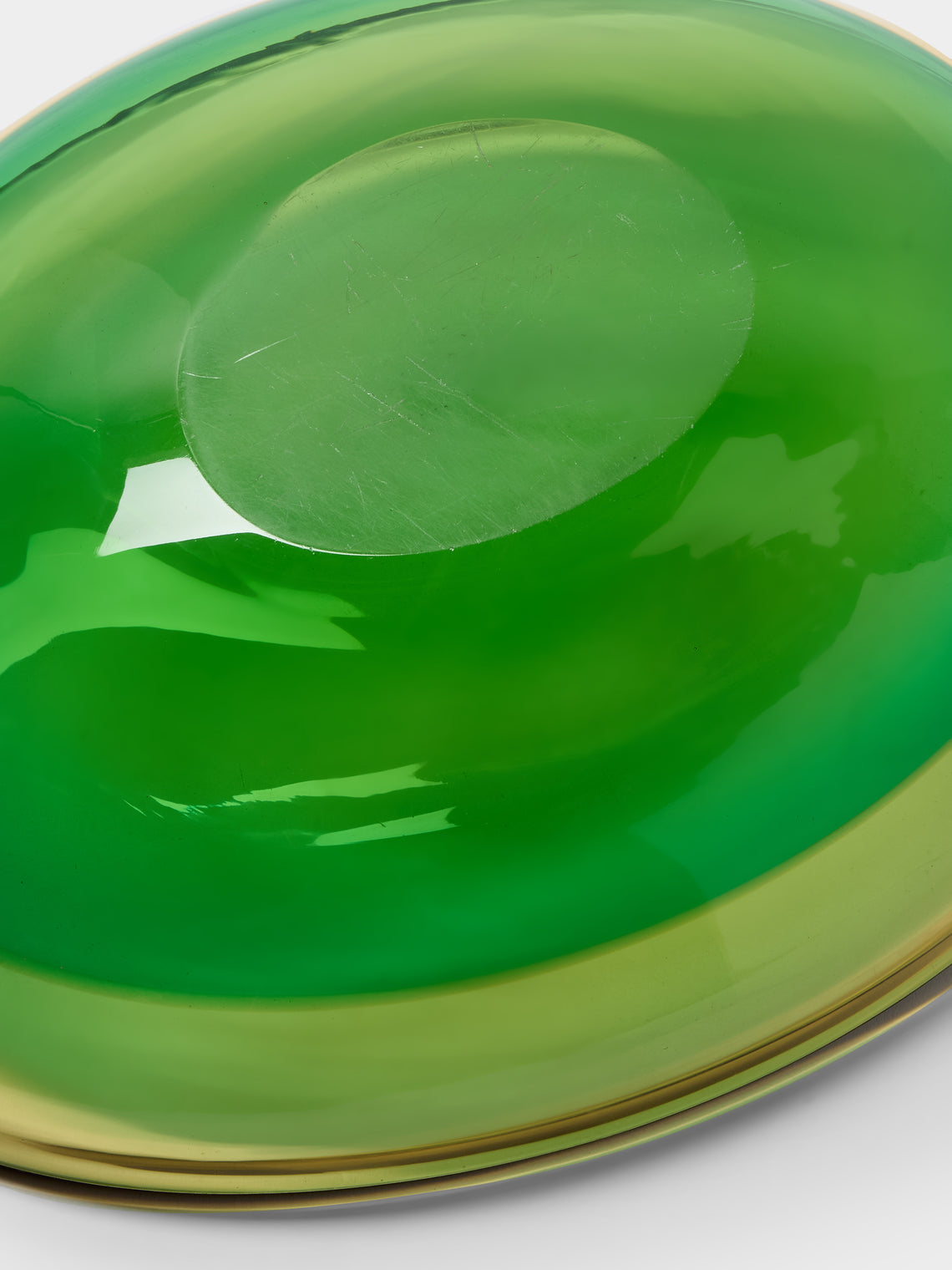 Antique and Vintage - 1960s Flavio Poli for Seguso Vetri d’Arte Murano Glass Centerpiece - Green - ABASK
