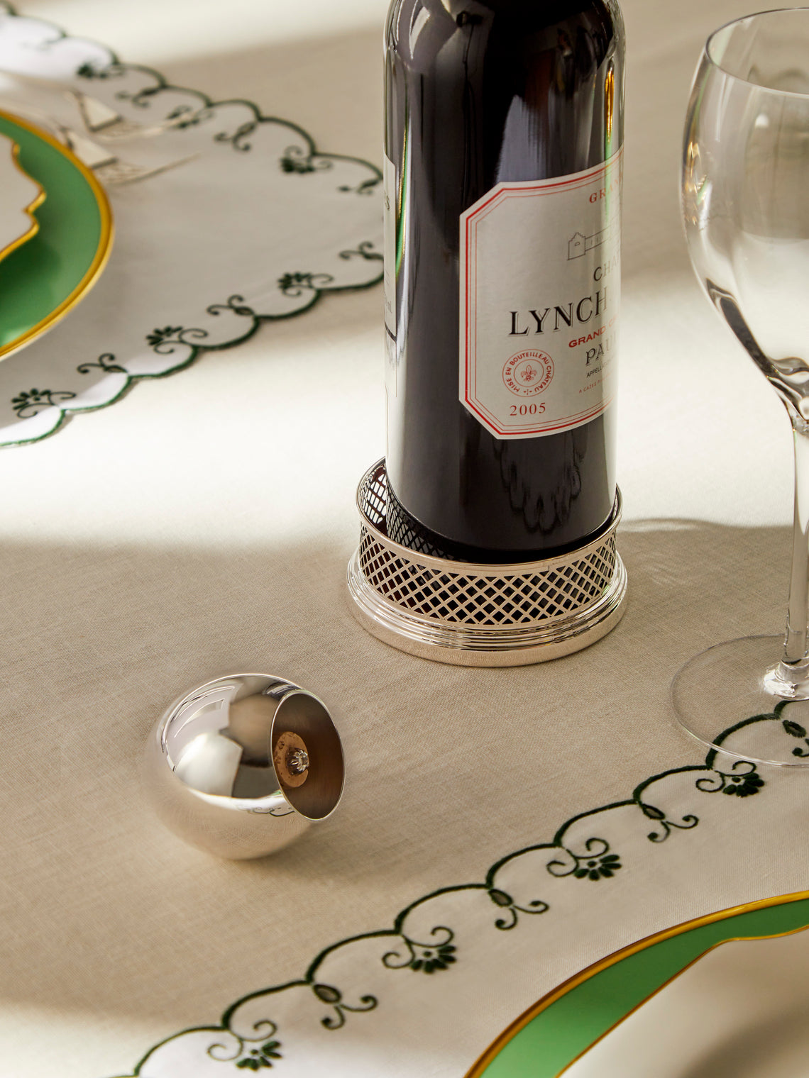 Jarosinski & Vaugoin - Sterling Silver Small Bottle Coaster - Silver - ABASK