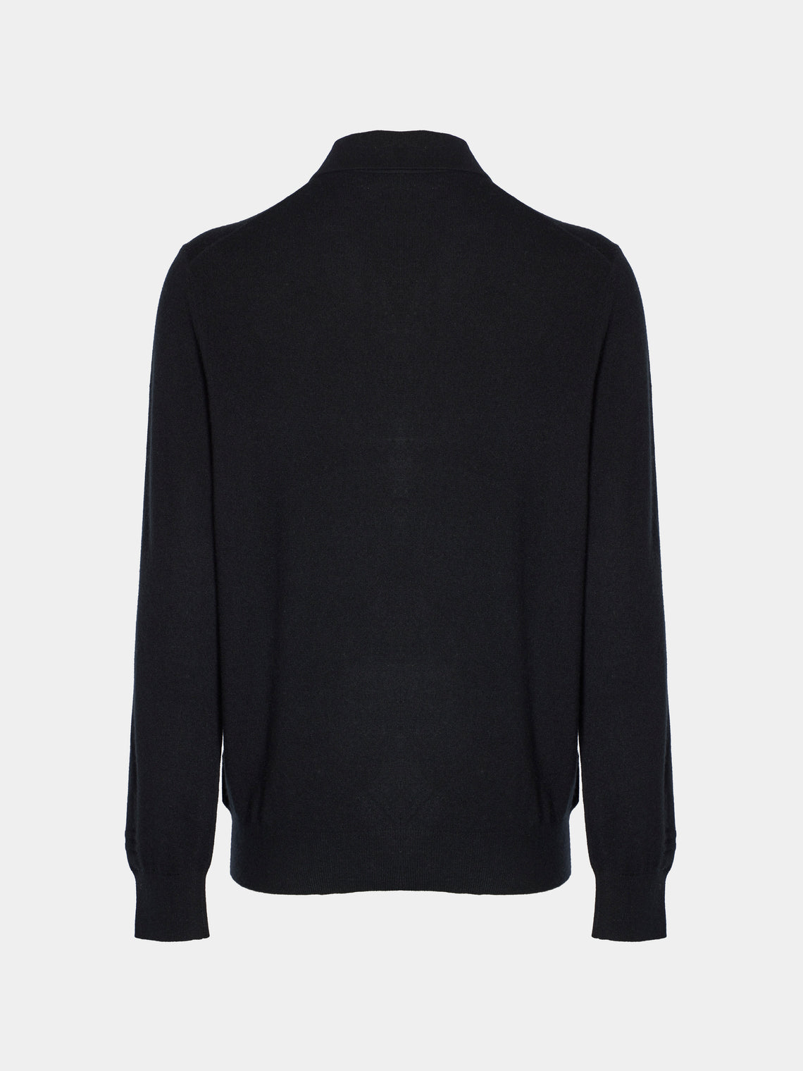 Arch4 - Chapman Baby Goat Cashmere Long-Sleeved Polo Top | Size: M - Black - ABASK