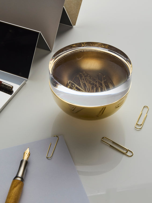 AnObjct - Sfera Sun Brass Large Lidded Bowl - Gold - ABASK