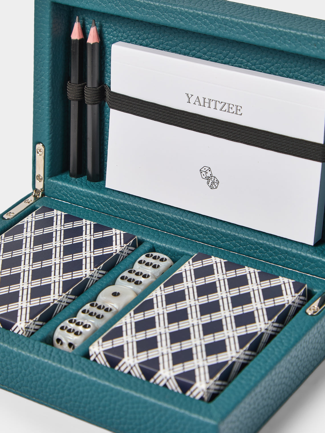 Belotier - Leather Playing Cards Box - Blue - ABASK