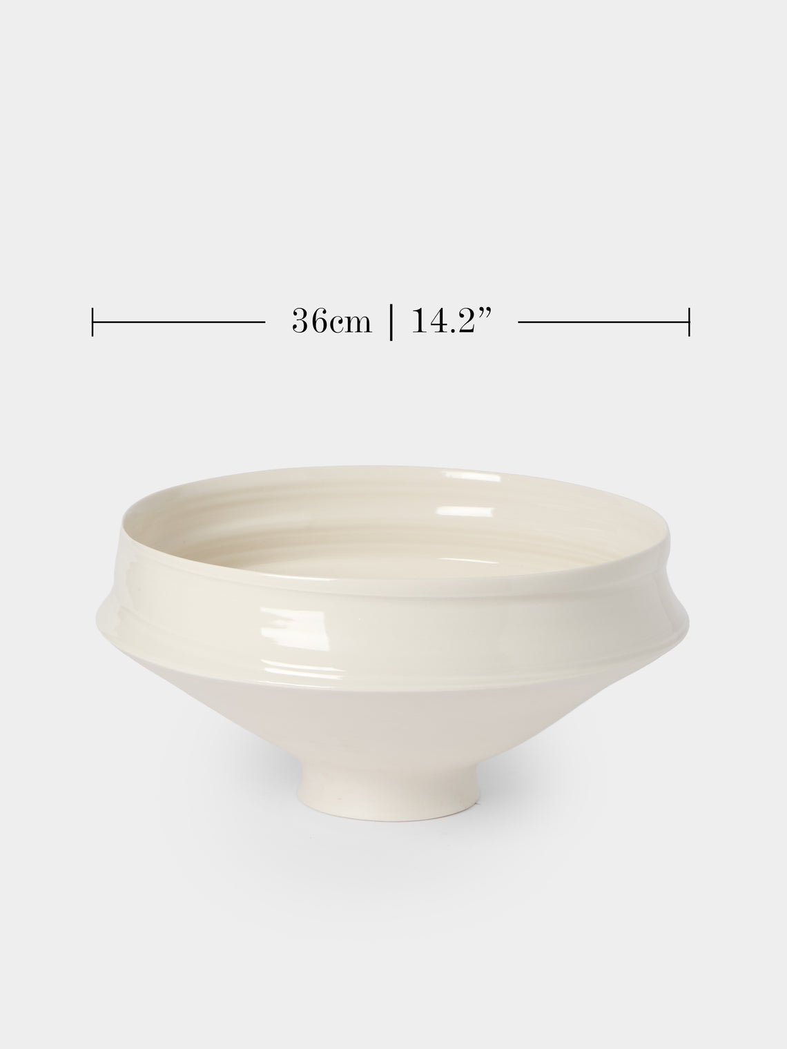 Johanne Coker - No. 4 Hand-Thrown Porcelain Bowl - White - ABASK