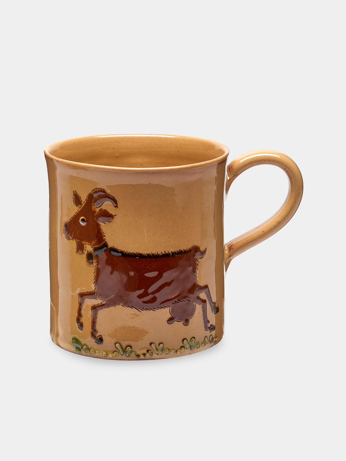Poterie d’Évires - Animals Hand-Painted Ceramic Mugs (Set of 6) - Cream - ABASK