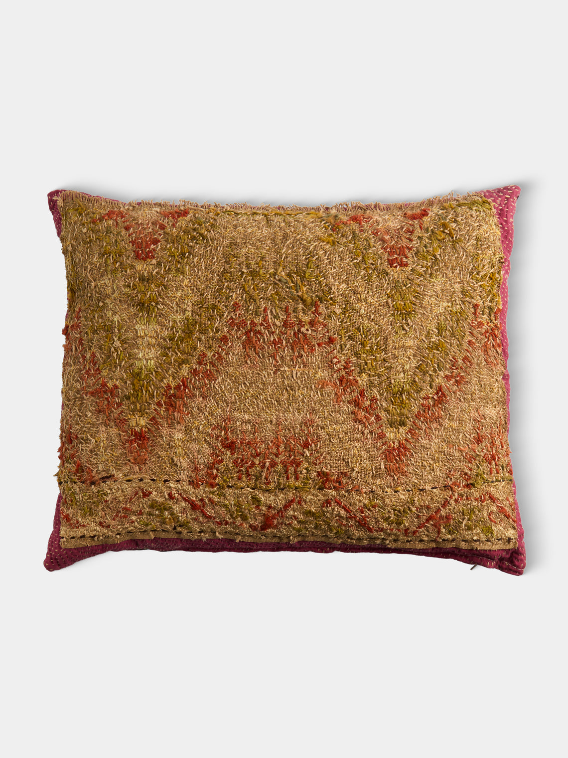 By Walid - 17th-Century Tapestry Linen Cushion (20.5in/52cm) - Multiple - ABASK - 